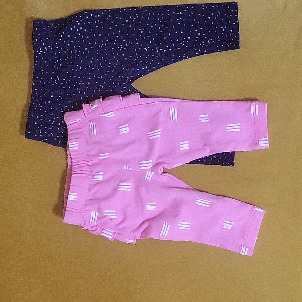 2 Pairs of Cat & Jack Leggings Newborn